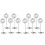 Silver Steel Table Number Holders – 24 Pack 1