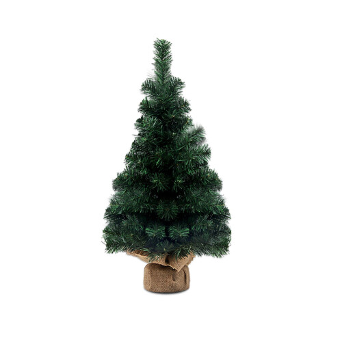 Leutsin 24 in Flocked Mini Christmas Tree with Brown Cloth