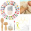 Wood Darning Kit with Egg Mushroom Tools 50 Threads 1