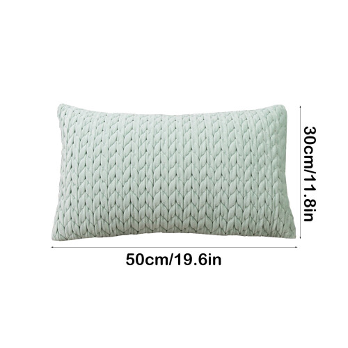 Twisted Texture Solid Pillowcase – Soft, Double-Sided, Invisible Zipper – Compatible with Standard Pillows 2