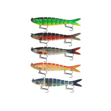 Multiple Section Artificial Fish Lures Fishhooks Jointed Swimbait Crankbait Fishing Realistic 3D Sinking Swimming Baits