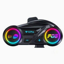 HK&HankeY13Pro-Motorrad-Bluetooth-Headset, RGB-Farblicht-Helm-Intercom, HiFi-Stereo, IP67 wasserdicht.