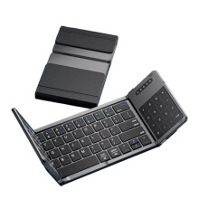 Faltbare Bluetooth 5.0-Tastatur mit Trackpad und Nummernblock, tragbare Reisetastatur in voller Größe für iPad, Tablet, Laptop, PC und