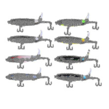 8pcs Whopper Plopper 11cm 15g Floating Popper Fishing Lure Artificial Hard Bait Wobbler Rotating Ta