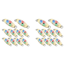 20 Pcs LED Fishing Lures Fishing Spoons Underwater Flasher Bass Halibut Flasher Trolling Deep Drop Fishing Light