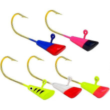 Pack of 25 Shad Dart Jig Heads Fishing Hooks Crappie Panfish Bass Lures 1/32 1/14oz 1/8oz Painted Shad Dart Jig Heads Fishing Hooks Crappie