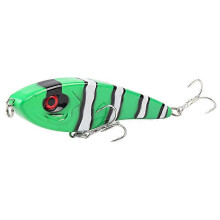 (White and green) Sea Fishing Hard Lure VIB, Sinking Rattling Bead Double Hooks, 15cm 55g, Sea Fishing Hard Bait