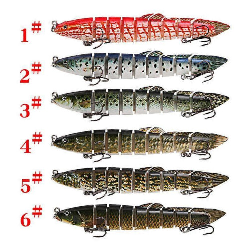 (Fish pattern) Simulation Loach Lures, Multi - segment Design, 10g/21.5g, Sea Fishing Lures 2