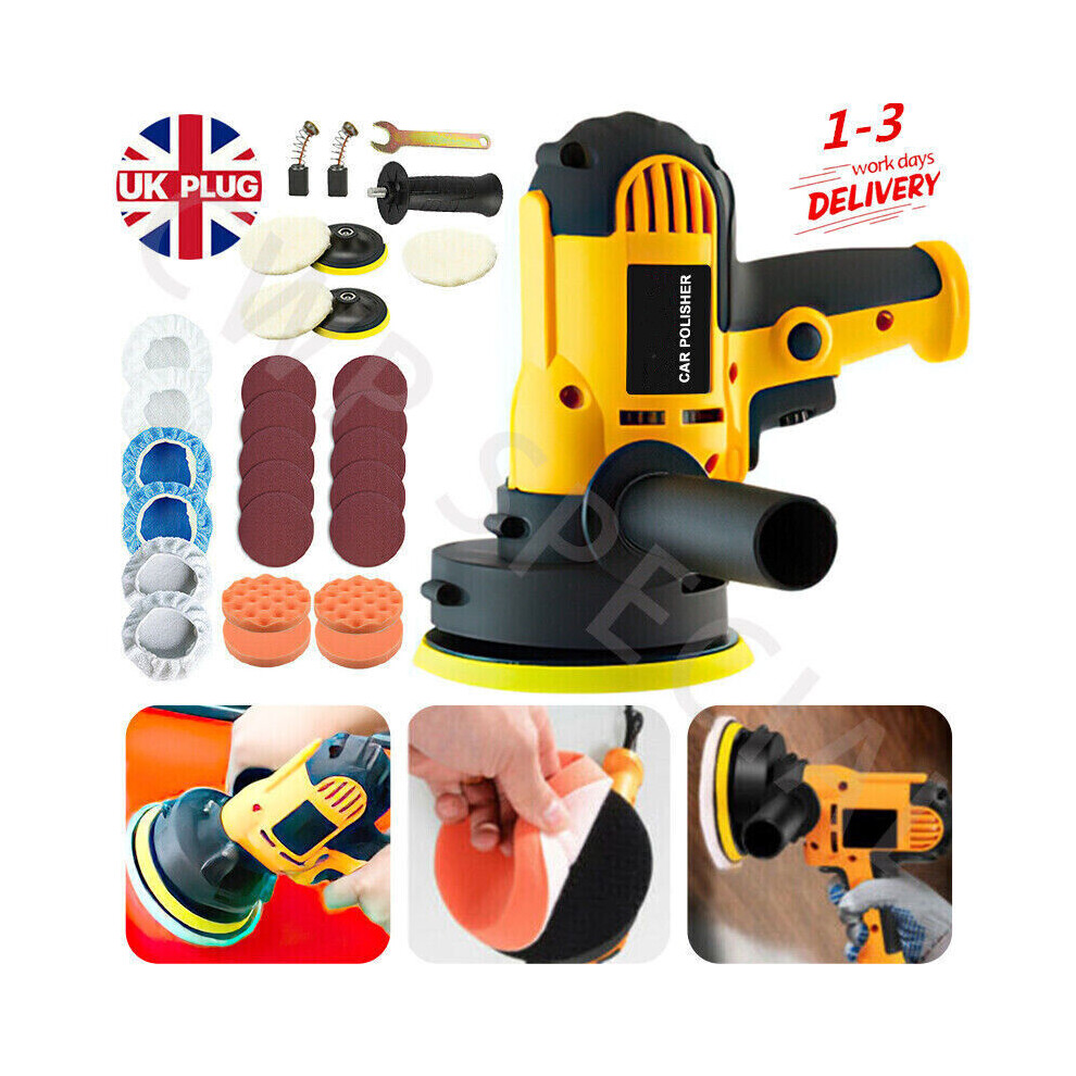 Electric Car Polisher Buffer Sander Polishing Machine 5"inch Buffing Sponge Kit