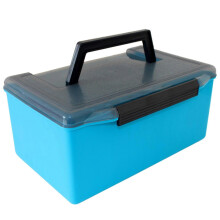 (Blue) Fishing Storage Box Squid Jig Hard Baits Container Plastic Fishing Tackle Box Lures Tool Storage Case Easy to Carry White