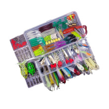 (240 Pcs) Freshwater Saltwater Worms Crankbait Tackle Set Effective Fishing Lures Kit