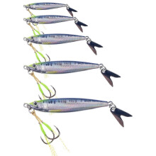 (No. 2) 2026 5Pcs Fishing Spoons Lures Single Hook Set, Spoons Hard Rotating Baits Metal Fishing Lures Fishing Sequins Lures Baits