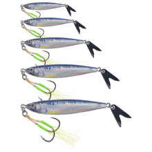 (No. 1) 2026 5Pcs Fishing Spoons Lures Single Hook Set, Spoons Hard Rotating Baits Metal Fishing Lures Fishing Sequins Lures Baits