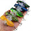 2026 5 Pieces Bionic cicada Lures, Rigid Fishing Lures with Spinning Propeller Hooks Trident 1