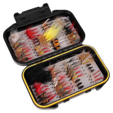 (72 Pcs) 2026 Fly Fishing Flies Kit with Fishing Tackle Box for Case, Dry Wet Flies, Nymphs, Streamers for Bass Salmon Trout Fishing L