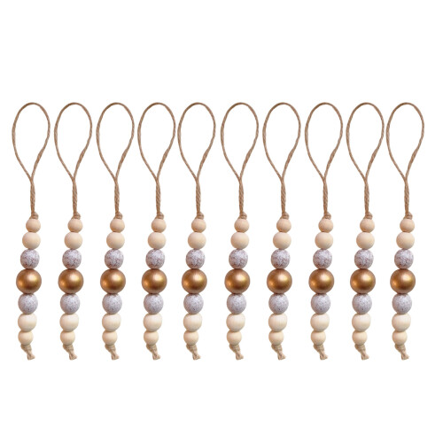 Wood Beaded Christmas Tree Decoration For Wall Window-8