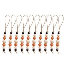 Wood Beaded Christmas Tree Ornament For Mantel Door Wall-12