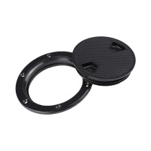 Corrosion Proof Plastic Deck Access Cover for-4 inches Black