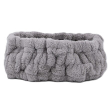 Coral Fleece Headwear Comfort Bandeau Band for Girls-Light Grey