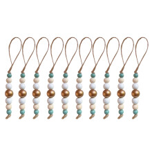 Pendentif en perles de bois faites à la main, 10 pièces,-15