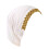 Solid Color Hijab Hat with Lace Flower Trim Muslims-White 1