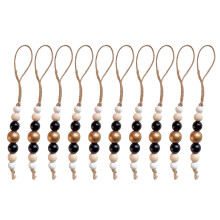 10Pcs Wood Bead Pendant Festival Wall Hanging Decoration For-10