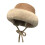 Thickened Cap Furry Face Flattering Effect Compact Size-Khaki 1