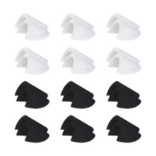 6Pairs Clothing Set-in Shoulder Pad No Sew-12 pairs 6 black and