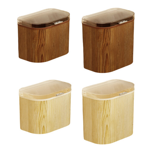 Door and Wall Mount Trash Bin for Bathroom Kitchen Spring-A L 1