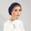 Solid Color Hijab Hat with Lace Flower Trim Muslims-White 6