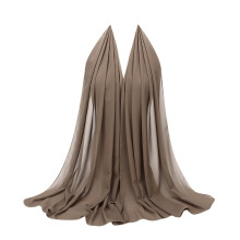 Silkesjiffon hijab-skjerf til dame - 1 stk.
