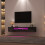 Black Marble Floating TV Stand 2