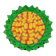 (Yellow) Pet Dog Snuffle Mat Puzzle Toy Slow Feeder Bowl Plush Round Pad For Small Medium Dogs Machine Washable Sniffing Training Blanket
