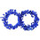 Star Tinsel Garland with Wire 7.5m Blue x2 1