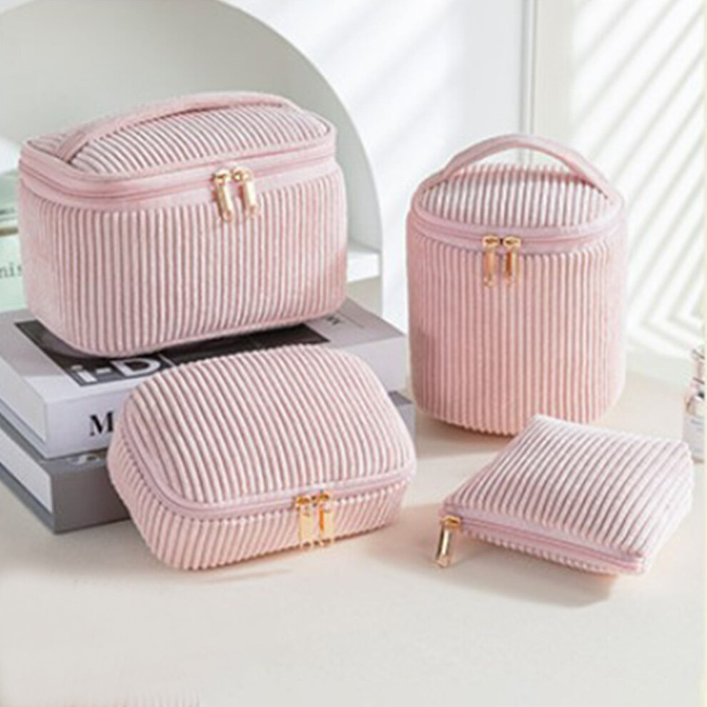 Velvet Corduroy Makeup Bag Set 4-Piece