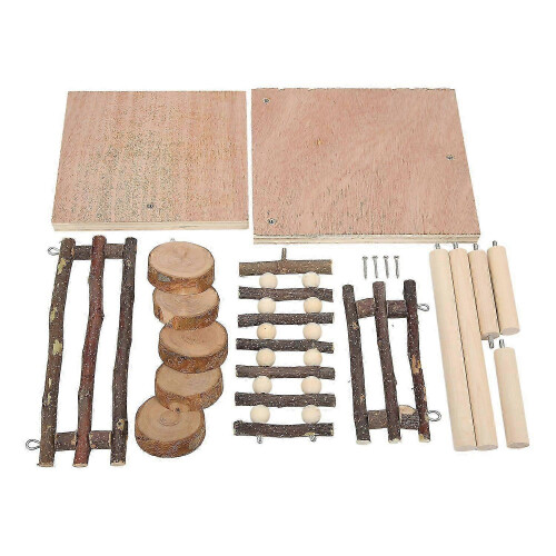 Hamster Climbing Platform 2 Layer Multipurpose Small Pet Wooden Platform for Hamster Syrian Hamster 1