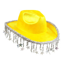 Glitter cowboyhatt med strass-dusker, én størrelse