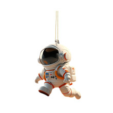 Astronaut Acrylic Christmas Ornament, Beige, 8 cm