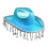 Blå western cowboyhatt med strass-dusk 1