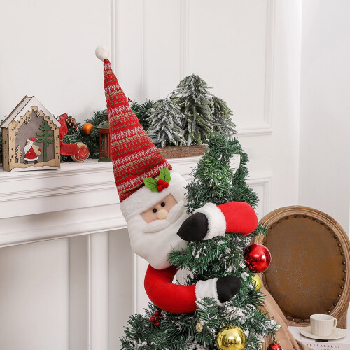 Plush Santa and Snowman Tree Topper – 96cm 2