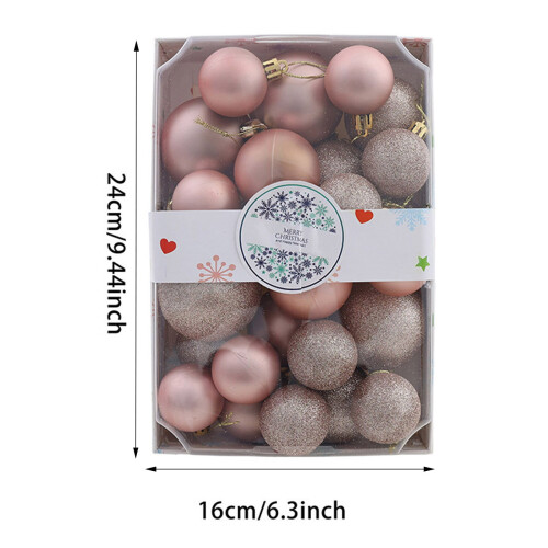 Blue Gray Christmas Ornaments Set, Shatterproof Baubles 2