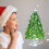 Glass Christmas Tree Decor with Star Green 4