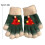 Christmas Tree Knitted Gloves, Acrylic, One Pair 2