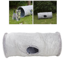 Cat Pop up Tunnel Pet Tunnel Collapsible Tunnel/Tube 2 Port Activity Toy S