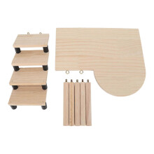 Cute Pet Platform with Ladder for Small Pets Hamsters Guinea Pigs - Exquisite Wooden Platform and Stairs