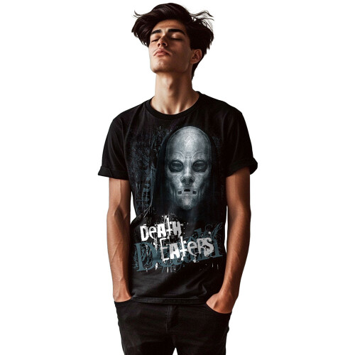 Harry Potter DEATH EATERS - Front Print T-Shirt Black 2