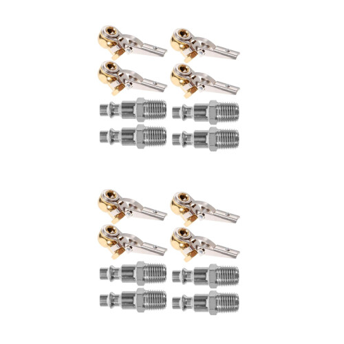 4Sets Reifenventil Luftadapter Langlebig Alu Messing Clip-Ventil 1
