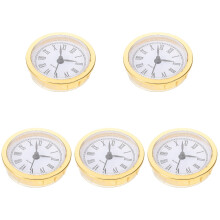 5Pcs Multi-Color Round Clock Head with Quiet Quartz Movement Durable
