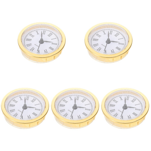 5Pcs Multi-Color Round Clock Head with Quiet Quartz Movement Durable