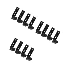12Pcs Black Barbell Wall Mount Rack for Home Gym Weight Plate Storage